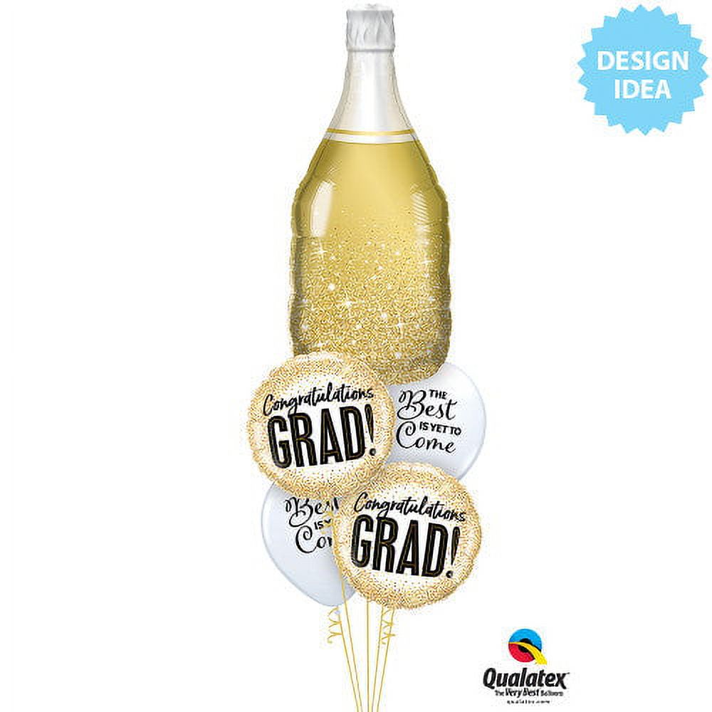 Congratulations Grad Gold Glitter Dots 18 Inch Foil Mylar Balloon [82287]