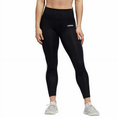 Adidas Women's 7/8 3 Stripe High Waist Active Tight Leggings, Black/White Small