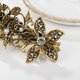thumbnail image 3 of Clip de borde retro (dorado), clip horizontal floral para mujer, lindo clip de pelo diagonal tridimensional, 3 of 5