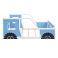thumbnail image 6 of [Luckynote]Full Size Classic Car-Shaped Platform Bed with Wheels,Blue, 6 of 10