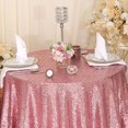 thumbnail image 3 of GFDYREE Nappe à Paillettes, Jupe de Sapin de Noël, Ronde, 50 Pouces, Rose Fuchsia, 3 of 6