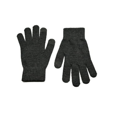 George Men's Knit Touch Glove,Charcoal Grey Heather