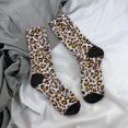 thumbnail image 5 of Pofeuu Leopard Print Crew Socks, Adult Running Hiking Socks for Youth and Adult, 5 of 6