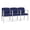 Cobalt, variant on Amherst Steel Reception 3 Seat Tandem Seating / Silver Steel / Light Gray