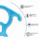 thumbnail image 4 of 50KN Rescue Figure 8 Descender Rock Climbing Rigging Plate Aluminum Alloy, for Climbing Device, Ziplining and Peak Rescue Aluminum Alloy（blue）, 4 of 5
