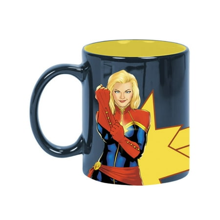 Captain Mug - Captain Marvel Glitter Coffee Mug Marvel Comics Infinity War