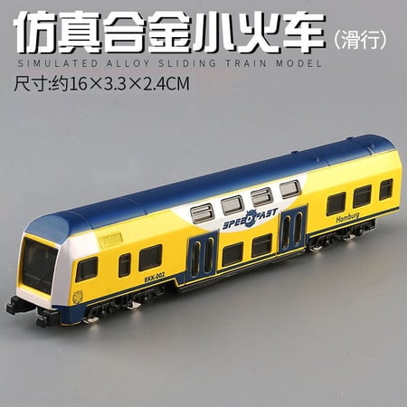 Alloy Retro Nostalgic Green Locomotive High-speed Rail Model Harmony Simulation Subway Shinkansen Steam Sliding Small Train