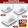 thumbnail image 2 of WANGQ 100 Pcs Adhesive Cable Clips Bulk Wire Holder for Cord Organizer Clips Cable Management Outdoor Light Hooks, 2 of 6