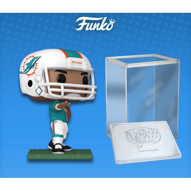 Funko Pop! NFL: Miami Dolphins - Tua Tagovailoa Vinyl Figure (+ Pop! Stacks Plastic Protector