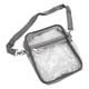thumbnail image 3 of Bolsa de mensajero transparente de PVC con cremallera transparente, impermeable, ajustable, bandolera mensajero para niños y niñas, color gris, 3 of 10