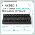 thumbnail image 2 of Teclado mecánico para juegos A.JAZZ AK820, intercambiable en caliente, negro, 2 of 8