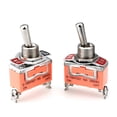 thumbnail image 3 of 5X Heavy Duty Boat Rocker Toggle Switches 250V 2 Pin SPST On/Off Rocker Switches Orange, 3 of 6