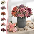 thumbnail image 7 of White Simulation Rose Flower Handle Bouquet Artificial Home Decoration Fake Flowers For Wedding Party Birthday Valentine Home Office Table Centerpiece Decorations, 7 of 7