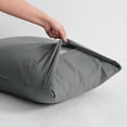 thumbnail image 3 of Ntbay 2 Pack Cotton Queen Ultra Soft Pillowcases with Envelope Closure, Breathable and Smooth Bed Pillow Cases, 20"x30", Smoke Gray, 3 of 5