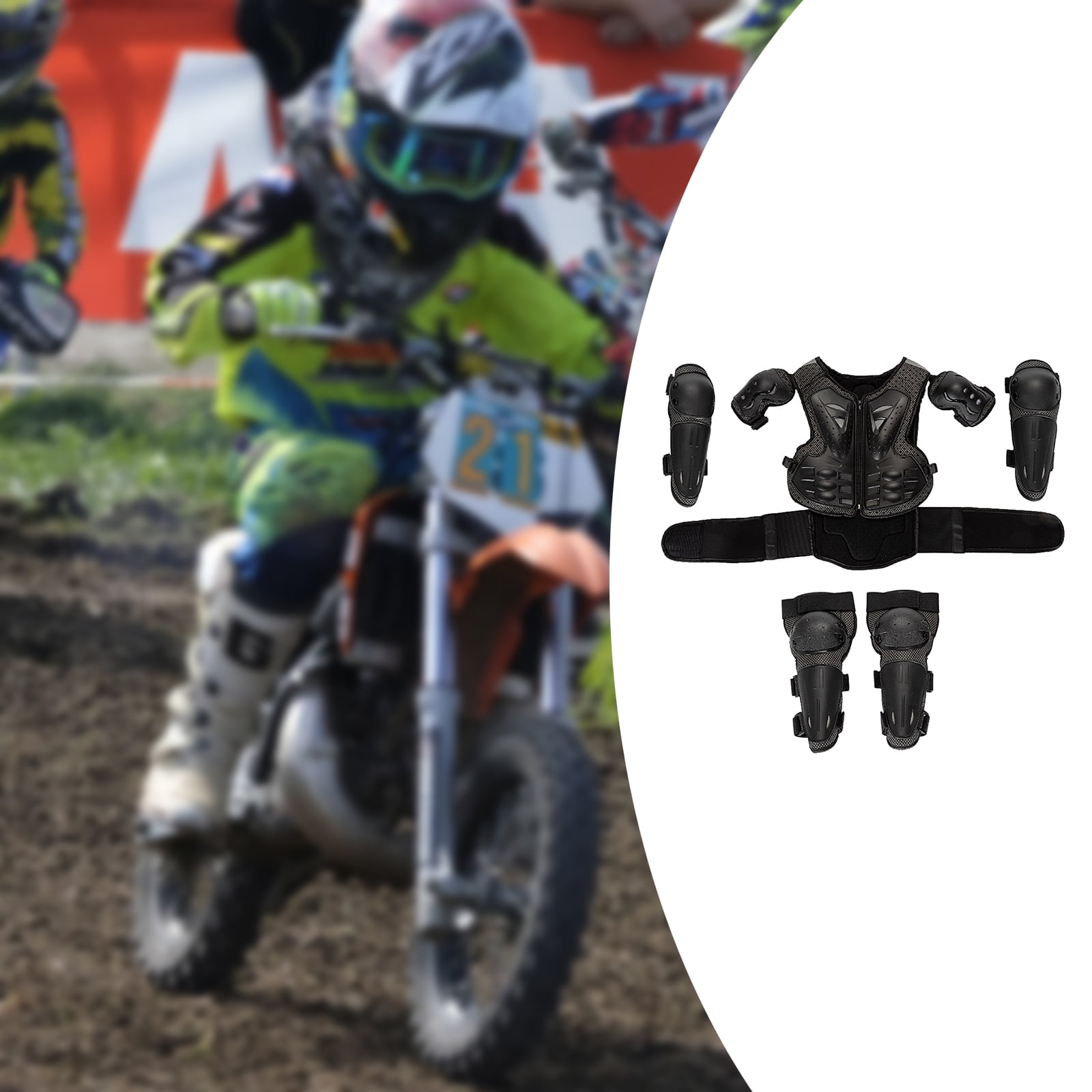 Kids Motorbike Suit Chest Protector Arm Elbow Pads Flexible Walmart
