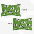 thumbnail image 4 of Haiem Pillowcase for Hair and Skin Queen - Cows With Calfs Green Printed Soft Pillowcase with Envelope Closure-16"x24", 4 of 9