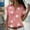 Pink, variant on Babysbule Cardigans for Women Button Down Shirt Women Short Sleeve V-Neck Lapel Floral Print Blouses Summer Casual Tops