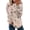 Print Beigie, variant on WIHOLL Sweatshirt for Women Crewneck Long Sleeve Shirts Curved Hem Lightweight Sweaters Fall Clothes