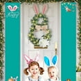 thumbnail image 6 of Cbcbtwo Easter Wreath, 17.7in Easter Bunny Spring Wreath with Ribbon Bow Easter Bunny Welcome Door Sign LED Wreath for Front Door Wall Decoration Easter Rabbit Garland Bunny-Shaped Hydrangea Wreath, 6 of 6