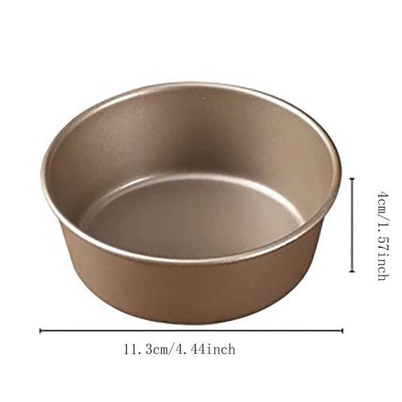 Momihoom Gold Stainless Steel Round Bread Bun Mold, 11.3cm Diameter for Baking and Cake Making