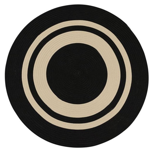 Colonial Mills Rug CN00R072X072 Coronado Round Braided Rug Black Sapphire - 6 ft.