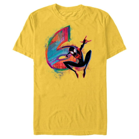 Marvel Spider-Man Miles Morales 6th Birthday Graphic - Short Sleeve Blended T-Shirt for Adults - Customized-Yellow