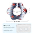 thumbnail image 6 of Hirioo Starfish Navy Blue Stripe for Baby Cotton Petal Bib Drool Bibs for Baby Boy Unisex, 6 of 9