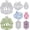 Shape 16, variant on 1pc Floral Design Carbon Steel Cutting Dies Stencils for DIY Leather Making Flower & Butterfly Matte Platinum Color 154x97mm