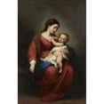 thumbnail image 2 of Bartolomé Estebán Murillo 13x18 Black Ornate Wood Framed Double Matted Museum Art Print Titled - Virgin and Child (1670s), 2 of 5