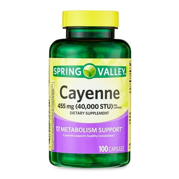 Spring Valley Cayenne s Dietary Supplement, 455 mg, 100 Count