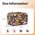 thumbnail image 5 of Yiaed Retro Floral Butterfly Print Two Slice Bread Machine Cover, Universal Size Kitchen Appliance Cover for Bread Machine,Bread Machine Cover, 5 of 7