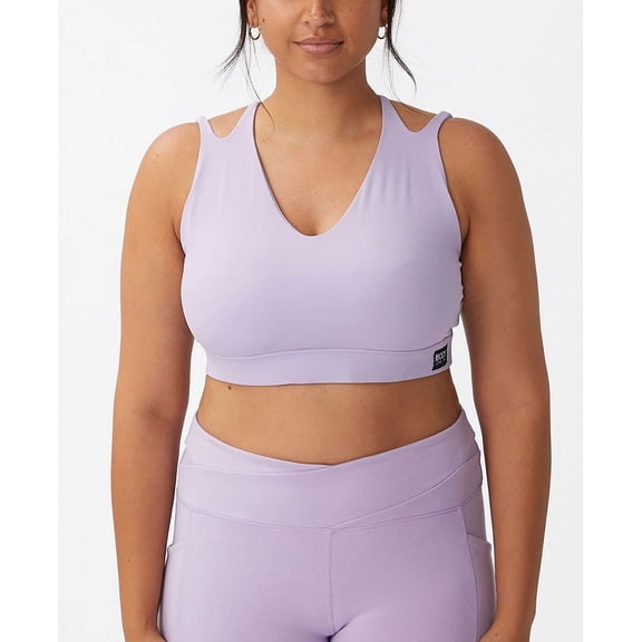 Trendy Plus Size Active Ultimate Workout Crop Top Ultima Lavender 14W