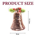 thumbnail image 4 of Christmas Bells Metal Decorative Bells Christmas Bells for Decoration with Rope Silver Bells Christmas, 4 of 5