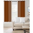 thumbnail image 3 of Blackout Curtains for Bedroom, Burnt Orange Beige Striped Room Darkening Window Drapes for Living Room, Modern Farmhouse Retro Lines Thermal Insulated Grommet Curtains, 42x63 inch, 2 Panels, 3 of 9