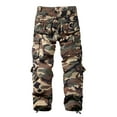 thumbnail image 6 of Matchstick Men's Retro Relaxed Plus Size Cargo Pants with Multi Pockets, 6 of 7