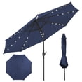 thumbnail image 4 of Ainfox 10ft Patio Umbrella Outdoor Solar Powered with LED Lights,One Center Light and 8 Sturdy Ribs,Navy Blue, 4 of 10