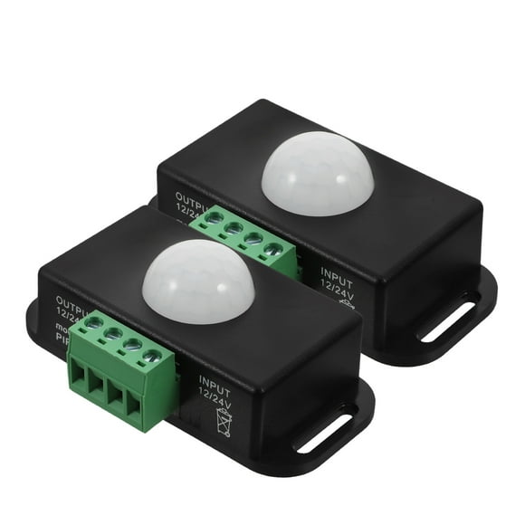EeaseMX 2 sensores infrarrojos de 12-24 V, sensor de movimiento, controlador PIR, temporizador, interruptor de luz