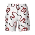 thumbnail image 4 of Lsque Mens Swim Trunks Red Snake Pattern - Bathing Suit Compression Liner - Beach Swim Shorts Swimwear - (S-3XL) - Stretch Quick Dry -XX-Large, 4 of 9