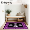 thumbnail image 3 of ODIKA 4'x6' Machine Washable Non-Slip Area Rug, Intricate with Ornate Medallion Design Non Slip High Traffic Rug, Pink, 551933, 3 of 7