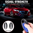 thumbnail image 4 of Xotic Tech Smart Key Fob Shell Full Cover Case w/Keychain Compatible with Nissan Maxima Murano Altima GT-R 370Z Rogue or Infiniti JX35 Q50 Q60 Q70 QX60, Carbon Fiber ABS Silicone Night-Luminous Blue, 4 of 9