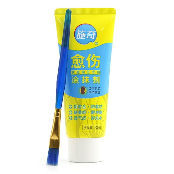 Huhudde 100g Tree Wound Bonsai Cut Paste Smear Agent Pruning Compound Sealer with Brush