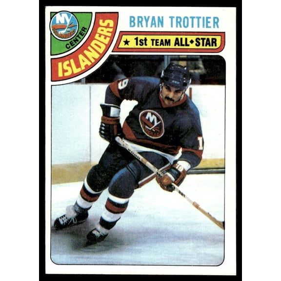 1978-79 Topps Hockey Card Bryan Trottier New York Islanders #10 NM