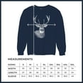 thumbnail image 7 of Deer Portrait Sweatshirt Monochrome Buck Head Nature Whitetail Wildlife Antlers Forest Rustic Hunt Trophy Crewneck, 7 of 7