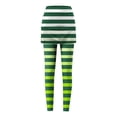 thumbnail image 3 of Puntoco Pantalones De Cintura Elástica Cómodos A Rayas De Moda Para Mujer Pantalones De Doble Capa Con Bolsillo De Yoga Verde Xl, 3 of 5