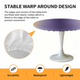 thumbnail image 2 of Elastic Fitted Round Tablecloth, Purple Yellow Ombre Waterproof Stretch Table Cover for 36"-44" Tables, Farmhouse Modern Gradient Art Washable Outdoor Tablecloths for Patio, Picnic, Camping, 2 of 9