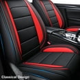 thumbnail image 6 of FANOTEK Black & Red, Waterproof, Cushioned, Front Rear Seat Covers, 5 Pieces, 6 of 14