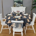 thumbnail image 2 of Goldendoodle Dog Round Tablecloth 60"x60",Wrinkle Wipeable Table Cloth for Kitchen Dining Room Picnic Patio Party, 2 of 6
