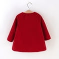 thumbnail image 6 of Besolor Toddler Kids Girls Fleece Coat Buttons Long Sleeve Tops Fall Winter Thicken Warm Overcoat Jackets(18-24 Months,Red), 6 of 7