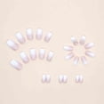 thumbnail image 3 of Pink Press on Nails Medium, Fake Nails Square Acrylic False Bling Rhinestone Gradient Nails, Artificial Nails for Women and Girls,24pcs Pink Medium, 3 of 4