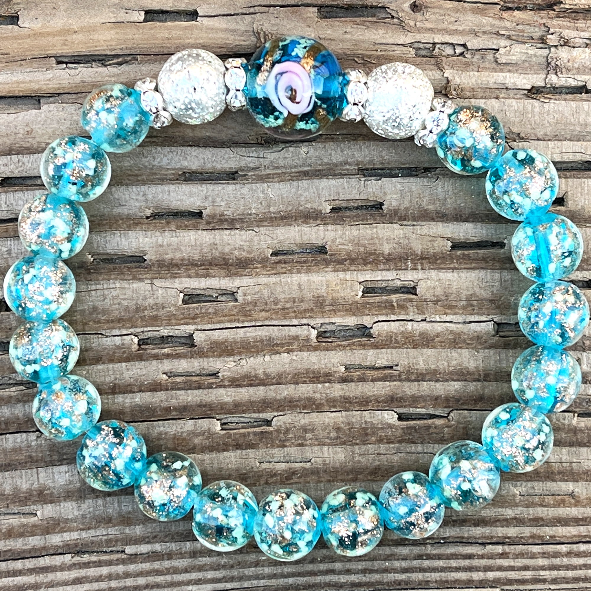 Aquamarine beaded bracelet 14 by 9 by 17mm – Tranquility Bracelets